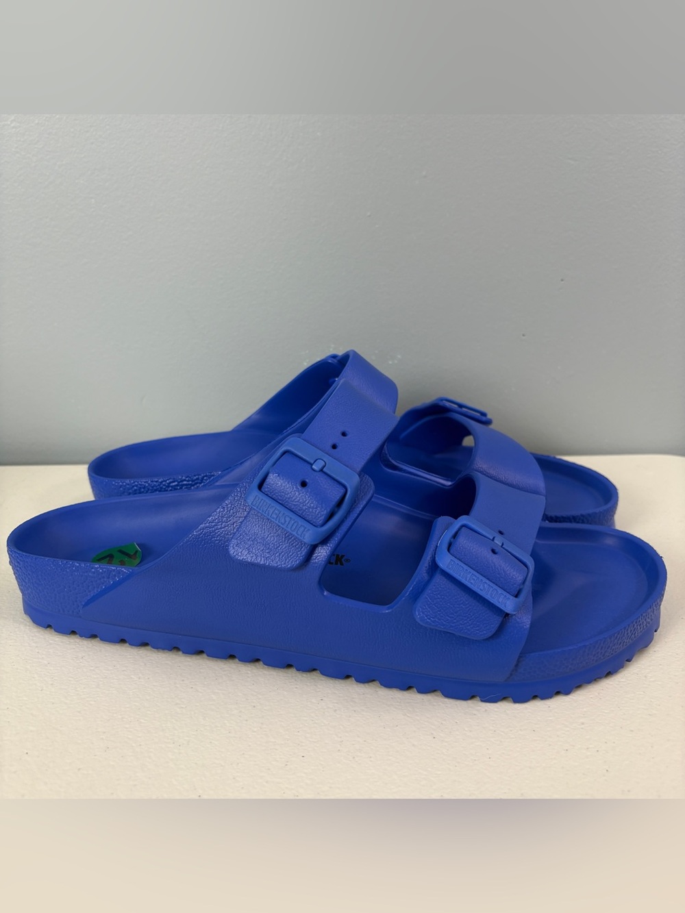 Birkenstock Arizona EVA Blue Slide Sandals Buckle Straps Men’s Sz 12 EU 45
